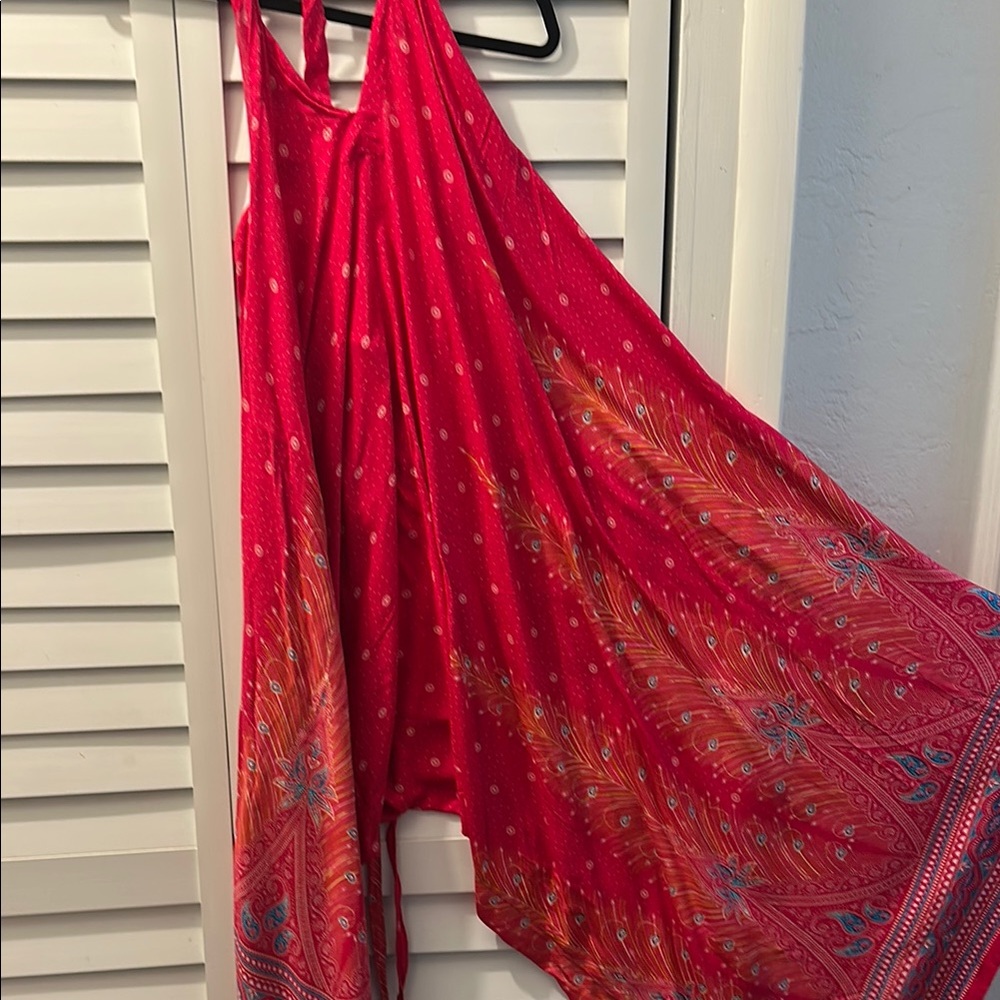 Red Bohemian Jumpsuit